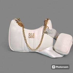 Steve Madden Crossbody/ Shoulder/Hand bag white with a small pouch